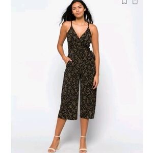 Floral Black Jumpsuit